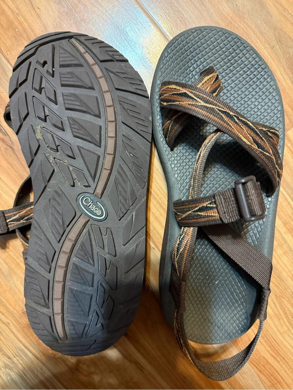 Chaco Brown and Tan Strappy Outdoor Sandals